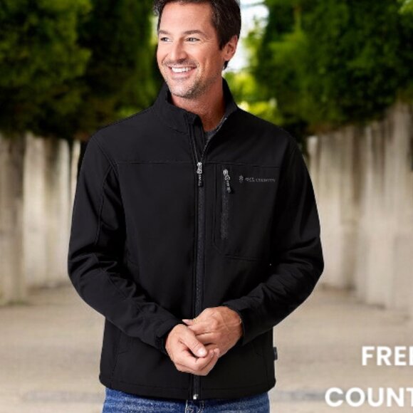 Free Country Lanier Super Softshell Lined Multi Pocket Men's Black Jacket Sz L - Picture 8 of 8